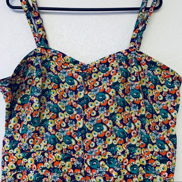 Double Strap Floral Romper - Picture 2 of 7